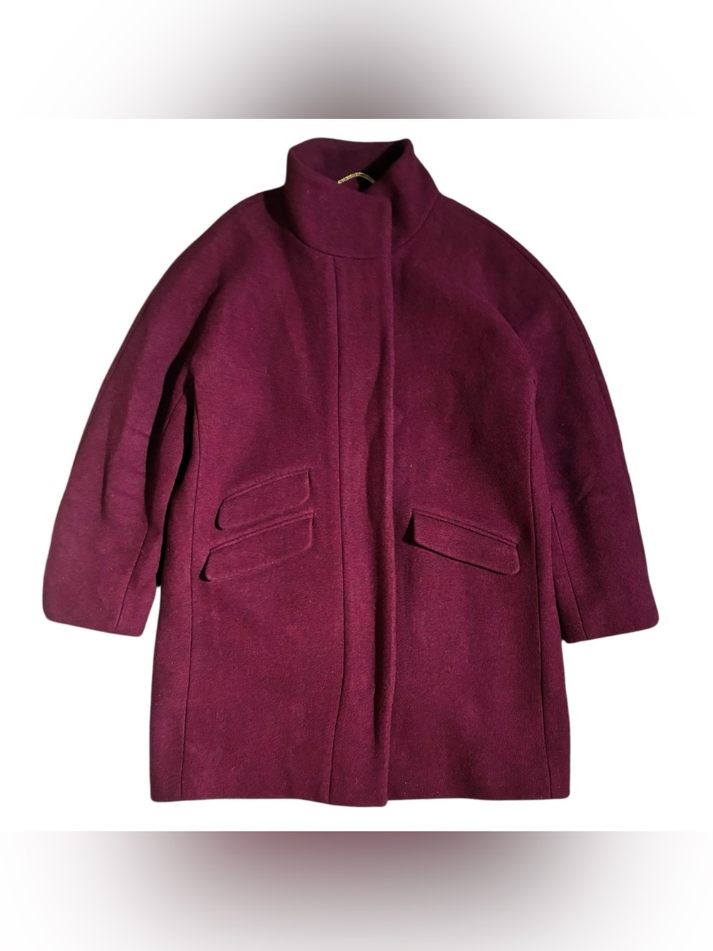 J.Crew Italian Stadium Wool Cloth High Collar Cocoon Jacket - Picture 2 of 5